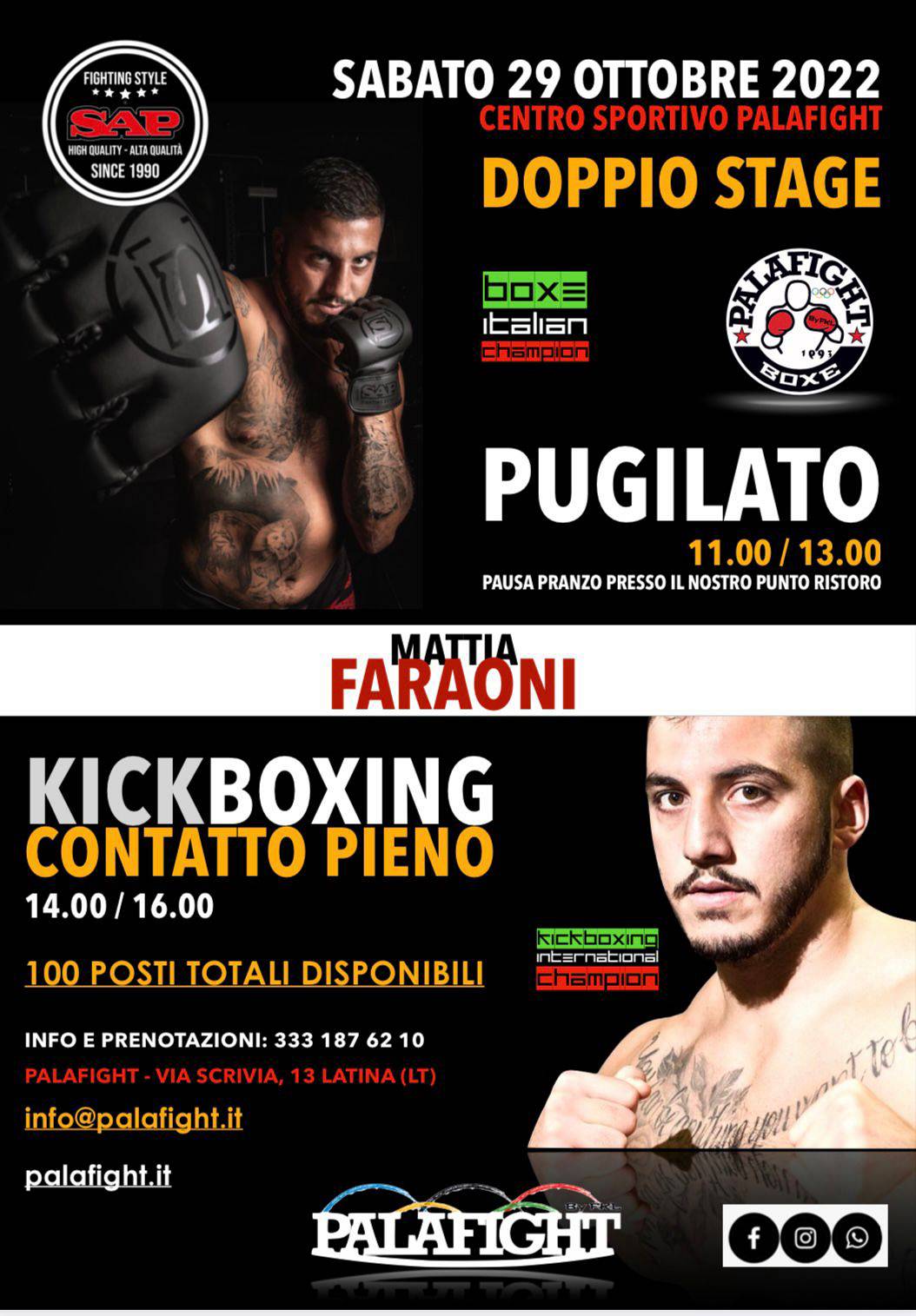 Stage Pugilato e Kickboxing con Mattia Faraoni
